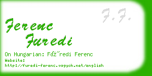 ferenc furedi business card